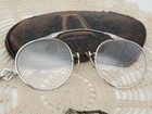 Antique 1 10 12k Gf Oxford Pince Nez Glasses With Chain   Case