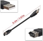 Riieyoca 20cm Usb 2 0 Type A Male To Ieee 1394 Firewire 6pin Female Data Adapter