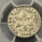 1852 Three Cent Silver 3cs Pcgs Au58 Business Strike Philadelphia Mint