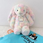 Jellycat Luxe Bunny Lazulia Plush Toy Rainbow Rabbit