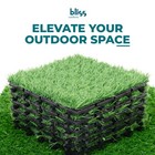 Bliss Outdoors 12 x12  Artificial Pp Grass Interlocking Tiles  10pc  open Box 