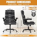 Executive Office Chair With Flip-up Armrests ergonomic Computer Desk Black