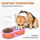 Heated Water Bowl For Dog   Cat  Outdoor Indoor Heated Pet Bowl With 2 Stainless