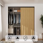 6ft Heavy Duty Bypass Door Hardware Sliding Closet Door Track Kit For 2 Door