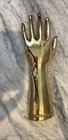Vintage Porcelain Ceramic Arm Hand Glove Mold Jewelry Display 13 5  Gold