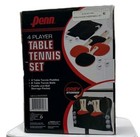 Penn 4 Player Table Tennis Set W  4 Paddles 6 Balls Storage Bag New Sealed 