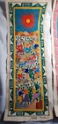 Handpainted Carlos Maximo A  Artist Signed Mexican Bark Art 8 x22 free Shipping