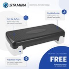 Stamina Adjustable Aerobic Step Home Gym Workout Equipment  Black  open Box 