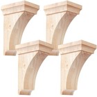4 Pcs Wood Corbels 3 5  X 3 75  X 6  Decorative Shelf Brackets For Home Decor