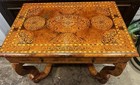 Estate Antique William And Mary Seaweed Inlaid One Drawer Writing Table Desk    