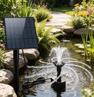 3 5w Solar Fountain Pump With 16 Nozzles Sprays Water Feature For Bird Bath