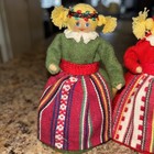 Two Handmade Swedish Charlotte Weibull Folk Doll Figurines 