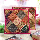 Set Of 2 Pc 16  Exotic Bead Sequin Throw Accent Cushion Pillow Covers