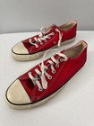 Vintage Converse  Chuck Taylor All Star Low-top Sneakers Red  Size 7 Made In Usa