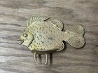 Lot Of 4 Vtg Africa Ghana Akan Asante Ashanti Brass Fish Tilapia Pendant Keychai