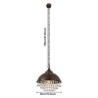 Rustic Industrial Crystal Pendant Light Loft Vintage Chandelier Ceiling Lamp Usa