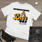 Beer Lovers International Beer Day Beer Drinkers Vintage T Shirt Men Women New