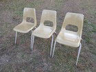 Lot Of 3 Vintage Mid Century Brunswick Bowling Alley Chairs Retro Desk  9 Avail 