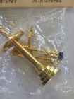 Vtg 1 12 Scale Brass Candlesticks W Candles   Fireplace Set Dollhouse Miniature