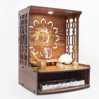 Home Decorative Beautiful Wooden Pooja Stand For Home Pooja Mandir For Home