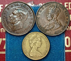 Lot Of 3 Australia Coins - 1923   1943 Penny - 1984 Dollar - Kangaroo