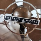 Vtg Robbins   Myers Electric Fan 3 Speed Model 22004 15  4 Blade Round Working