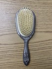 Vintage Ornate Hair Brush  Silver Plated
