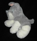 Animal Alley Puppy Dog Schnauzer Plush Gray White Toys R Us 9 