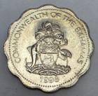 1998 Bahamas 10 Ten Cents - Circulated Bahamian Copper Nickel World Coin - L4