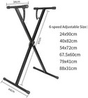 Ktaxon Single X Keyboard Stand And Bench Set  Adjustable Height With Straps Us