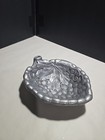 Vintage Signed Rwp The Wilton Co  Cast Pewter Grape Leaf Trinket Dish bowl Euc