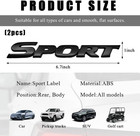 2 Pcs 3d Sport Car Sticker Emblem Decals Universal Automotive Badge Bumper