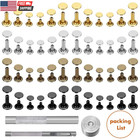480 Sets Small Double Cap Leather Rivets 4 Colors 3 Sizes  cap Diameter  6mm 8mm