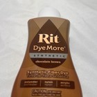 Rit Dyemore Synthetic Fiber Dye Chocolate Brown 7oz Liquid For Polyester Nylon