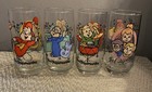 Alvin And The Chipmunks 1985 Vintage Drinking Glasses Complete Set Of 4 Euc