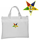 White Oes Tote Bag For Order Of The Eastern Star - Colorful Classic Cut Out Logo