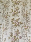 Antique French Shabby Faded Floral Roses Cotton Fabric   Pink Lavender Olive