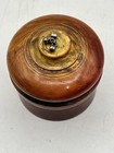 Wooden Indian Vintage Tika Ceremony Kum Kum Powder Box Hand Carved And Painted