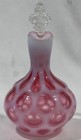Vintage Fenton Cranberry Coin Dot Opalescent Cruet