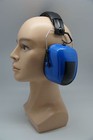 Fm Stereo Radio Hearing Protector     Noise Reduction Safety Earmuffs Blue