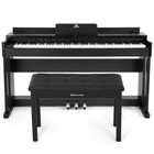 Black 88keys Full Size Weighted Hammer Action Digital Piano Keyboards With Bench