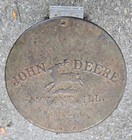 John Deere Moline Ill Cast Iron Corn Planter Seed Box   Lid Farm Sign Y2596 - B