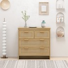 4 Drawers Dresser Rattan Storage Cabinet Chests Of Drawers For Bedroom