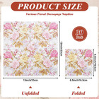 30 Pack Decoupage Napkins  30 Styles Assorted Floral Napkins Decorative Decoupag