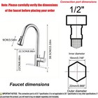 Kitchen Sink Faucet Brushed Nickel Single Handle Swivel Pull Down Sprayer Mixer