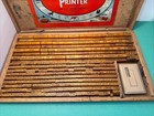 1932 Classroom Printer Rubber Stamp Wood Set Words   Pictures Vintage Antique