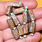 Older Production Antique Venetian Millefiori Italian Square Beads  African Trade