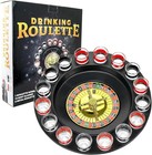 Shot Glass Roulette Drinking Game Set - 16 Piece Red black Casino Style