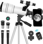 Toyerbee Telescope For Adults   Kids  70mm Aperture Astronomical -  White