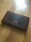 Vintage Carved Thin Wood Wooden Rectangle With Arts   Crafts Trees Forest Scene 